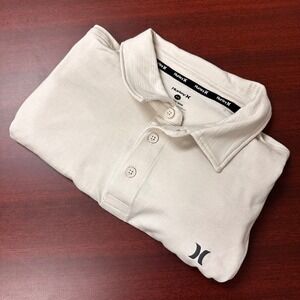Hurley Polo Shirt Mens Size Medium Bone Performance Golf Exist‎ Bootcamp NWT